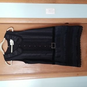 Anna Sui Target Gossip Girl Black Shift Dress Sz Large